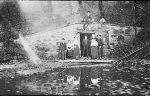 Historical photo of Horseshoe Lake Dam.